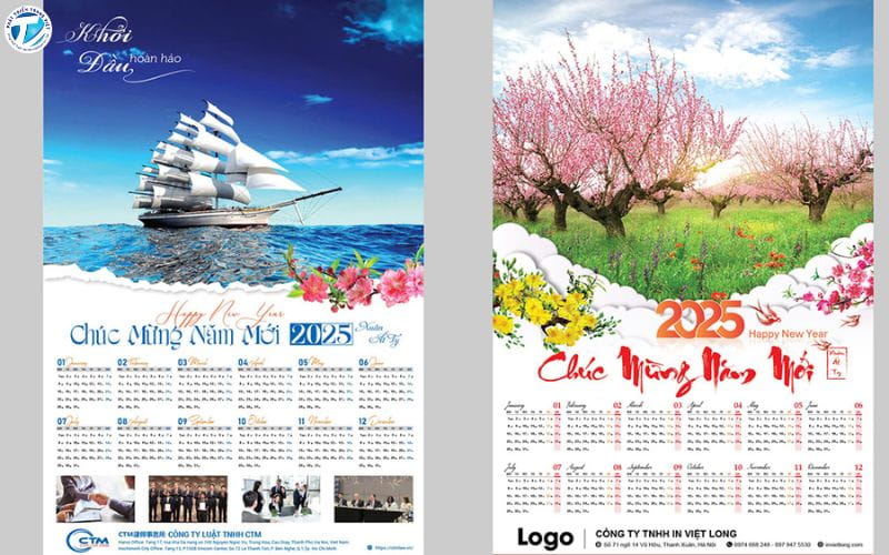 In lịch treo tường là dịch vụ thiết kế và sản xuất lịch dạng treo trên tường